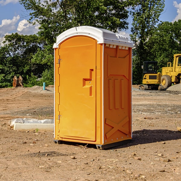 how often are the porta potties cleaned and serviced during a rental period in Skaneateles